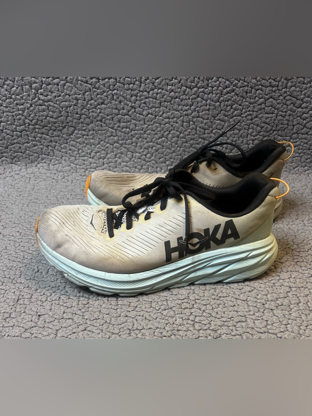 HOKA Rincon 3 Men's Running Shoes Size 10.5 D Blue And Ivory 1119395 WBGL